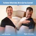 TheraICE Shoulder Ice Pack Wrap PRO Compression Sleeve for Rotator Cuff Relief & Frozen Injury Arm Pain Cold Therapy Recovery Brace After Surgery | FocusZone Technology Reusable Support | Men & Women