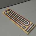 Regal Games Cribbage Board Game Set with Unique Wooden Cribbage Board (11" x 4.5" x 2.75") & 9 Multi-Colored Cribbage Pegs - Family Fun Game Night - Ideal for 2-4 Person