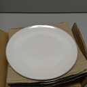 BTaT- White Porcelain Dinner Plates with Gold Rim, Set of 6, 10.5", Porcelain Dinner Plates