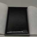 Leather Junior Padfolio for Men & Women with Pen Loop, Italian Calfskin, Business Portfolio Notebook Folder (Antiqued Black)