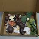 Cowboy Cake Topper Brown Ball Horse Boho Grass Artificial Eucalyptus Cake Decorations Cow Boy Hat for Western Theme Party Cowboy Birthday Party Horse Theme Party Supplies