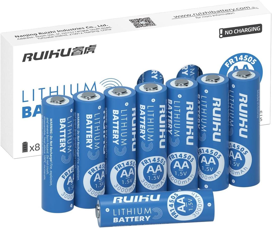 AA Batteries 16 Pack Lithium Iron Double A Batteries, 1.5V 3000mAh Longer Lasting AA Lithium Batteries for Blink Camera, Flashlight, Toys, Remote Control, Non-Rechargeable