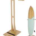 Surfboard Stand Racks, Sturdy Surfboard Racks Standing with Floor-Standing Design,Stand Shortboard and Longboard Organizer, Beech Wood, 1PCS
