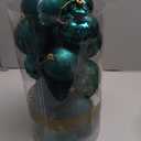 KI Store Dark Teal Christmas Balls 20pcs 3.15-Inch Christmas Tree Decoration Ornaments for Xmas Tree Holiday Wreath Garland Decor Ornaments Hooks Included