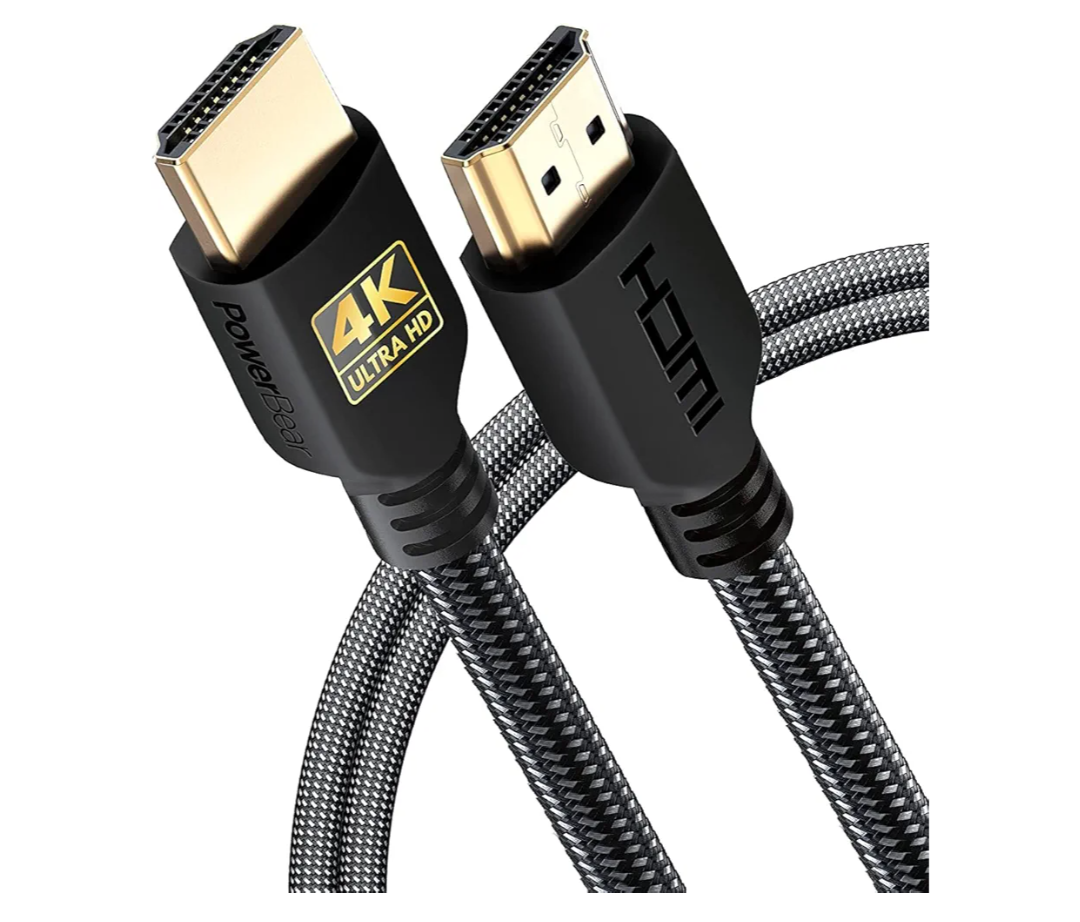 PowerBear 4K HDMI Cable 6 ft [2 Pack] High Speed, Braided Nylon & Gold Connectors, 4K @ 60Hz, Ultra HD, 2K, 1080P, ARC & CL3 Rated | for Laptop, Monitor, PS5, PS4, Xbox One, Fire TV, Apple TV & More…