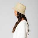 San Diego Hat Co. Women's Women's Textured Woven Bucket Hat (Beige)