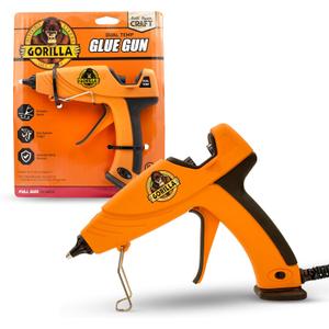Gorilla Hot Glue Gun (Pack of 1) - Dual Temp Full Size Hot Glue Gun with Precision Nozzle, Easy Squeeze Trigger, and Enhanced Safety Features for DIY, Craft, Repairs, and More