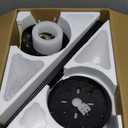 Asyko Ceiling Fans with Lights,46" Low Profile Ceiling Fan with Light and Remote Control,Flush Mount, Reversible, Dimmable, Noiseless, Black Ceiling Fan for Bedroom