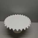 12-Inch Porcelain Round Cake Stand - White Dessert Stand for Wedding, Birthday Party