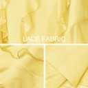 ZESICA Women's 2026 Summer Strapless Bodycon Tube Dress Sexy Off Shoulder Mesh Irregular Ruffle Backless Party Midi Dresses (Yellow, M)