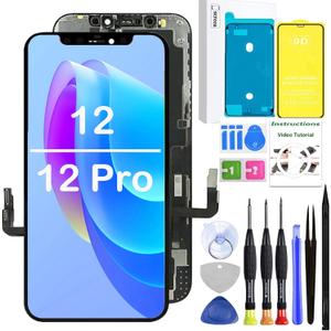 LEAFE for iPhone 12/12 Pro Screen Replacement,6.1 inch Full HD LCD Screen Assembly with Screen Protector and Repair Tools