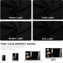 CUCRAF Blackout Curtains 54 Inches Length 2 Panels Set, Black Rod Pocket and Back Tab Window Curtain, Thermal Insulated Darkening Drapes for Bedroom Living Room (W52 x L54 Inch)