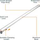 BORA 50 NGX Circular Saw Guide Rail, Clamp Edge for Circular Saws, Great for Straight Cross-Cutting Plywood Sheets and Routing Dados, 544050