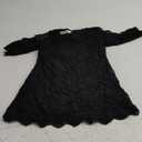 APRIL GIRL Flower Girl Dress, Lace Dress 3/4 Sleeve Dress (2T, Black)