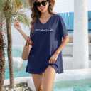 Mama Shirts for Women Dresses Mom Life Shirt Mothers Day Tops Mama Summer V Neck Casual Vacation Dress (S)