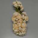 Letjolt Ranunculus Artificial Flower Light Champagne Silk Flowers Faux DIY Bouquet for Wedding Engagement Centerpieces Arrangements Bridal Shower Decorations Home Decor 18pcs