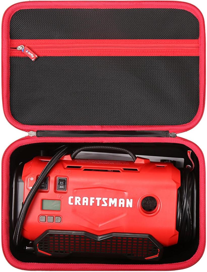 Hard Storage Bag Case for CRAFTSMAN V20 Tire Inflator, Air Compressor Bag Compatible with Craftsman V20 Inflator Portable Air Pump (CMCE520B) (Case Only)
