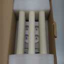 Rechargeable Flameless Taper Candles with Charging Station, 6 Pcs Real Wax LED Taper Candles Flickering with Remote&Timer, 3D Flame Battery Candlesticks for Home Wedding Christmas Decor (Ivory)