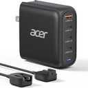Acer 100W USB C Charger Block, 4-Port Fast GaN  Desktop Charger with Power Extension Cable, Compatible with MacBook Pro/Air, iPhone 16 Series, Galaxy S24, iPad Pro, Acer Laptop, Nitro 5, etc