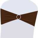100PCS Wedding Chair Decorations Stretch Chair Bows and Sashes for Party Ceremony Reception Banquet Spandex Chair Covers slipcovers (100, Coffee)