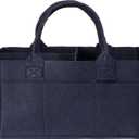 Sammy & Lou Diaper Caddy Organizer - Collapsible Tote Bag with Handles - Organizer for Diapers, Wipes & Baby Changing Supplies - Felt Storage Organizing Bin for Car, Desk, Nursery (Navy Blue) (One Size)