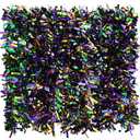 BBTO 6 Pcs 39.4 ft Mardi Gras Tinsel Garland Decoration Metallic Festooning Garland Purple Gold Green Streamers Hanging Glitter Fringe Tinsel for Mardi Gras Carnival Party New Year Decor, Set of 2