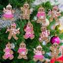 30pcs Christmas Gingerbread Man Ornaments for Christmas Tree Decorations