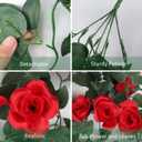 RECUTMS 2PCS Artificial Hanging Rose Fake Flowers Garland with Lights | 37in,Silk Floral Ivy Plants,with 30 LED Lights,Greenery,for Home,Room,Garden,Wedding Arch,Indoor,Outdoor Wall Party Decor