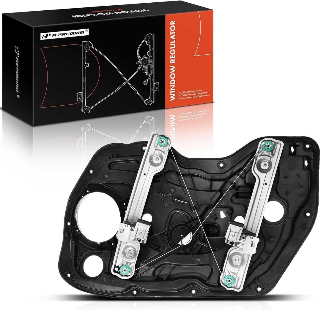 A-Premium Front Left Driver Side Power Window Regulator with 2-Pin Plug Motor Compatible with Hyundai Elantra 2011 2012 2013 2014 2015 2016, Sedan Only (Fit Model Built in USA)