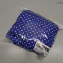Women's Mid Rise Bikini Suit Halter Neck V Tie Push Up Front Classic Polka Dot Two Swimsuit (Blue, XL)