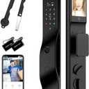 Sophies Smart Door Lock with Camera, Wi-Fi Smart Locks Fully Automatic 3D Face Recognition Smart Biometrics Fingerprint Door Lock (Smart Lock Waterproof, Black)
