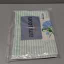Blue Hydrangea Kitchen Towels, Preppy Green Striped Floral Decorative Hand Towels for Bathroom Kitchen, Hydrangea Floral Dish Tea Towel, 16x24 Inches Set of 2