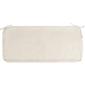 Patio Bench Cushion Covers for Outdoor Furniture with Ties, Water Resistant Loveseat/Settee Cushion Slipcover 42x18x3 Inch for Swing Porch Garden (Replacement Cover Only)-Cream Beige