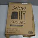 Snow Shovel, Snow Shovel for Driveway with Assist D-Handle and 11-Inch Blade, 42-Inch Adjustable Portable Survival Shovel for Driveway, Cars, Snowmobiles, Camping and Emergency (BlackB)