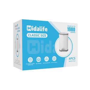 HIDALIFE Refills Compatible with Dekor Classic Diaper Pails, Disposable Diaper Trash Bags, Extra Thick Diaper Pail Refill Liners, Hold Up to 1980 Diapers (4 Pack)
