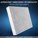 Certified MERV 13 Cabin Air Filter with Activated Carbon, CF12772 for Ford Bronco/Bronco Sport 21-24, Escape 20-24, Explorer 20-24, Maverick 22-24; Lincoln Aviator 20-24, Corsair 20-24