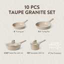 CAROTE 10Pcs Pots and Pans Set Nonstick, Induction Cookware Sets, NonStick Cooking Set, Kitchen Pots and Pans Set with Stay-Cool Handles, PFOA Free