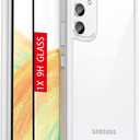 for Samsung A34 5G Case, Samsung Galaxy A34 5G Case, with [Tempered Glass Screen Protector][Built-in 4 Airbags][Not-Yellowing] Military-Grade Shockproof Protective Phone Case for Galaxy A34 5G, Clear