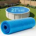 Blue Wave 27-ft Round Solar Pool Cover 8-Mil Blue – Solar Cover for Above Ground Pool, Thermal Bubble Blanket for Heat Retention & Reduced Evaporation