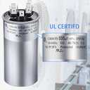 50/5 MFD uF 370/440V CBB65 Dual Run Round Capacitor for AC Motor, HVAC Capacitor, Air Conditioner Replacement, Heat Pump, Fan Start, Condenser Straight Cool, UL Listed