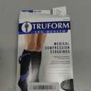 Truform 20-30 mmHg Compression Stockings for Men and Women, Knee High Length, Closed Toe, Black, X-Large (8865BL-XL)