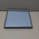 Spsyrine Light Blue Decorative Tray for Living Room, Square Modern Plastic Coffee Serving Table Tray for Ottoman Bathroom Kitchen, 13"*13". (Bs002r)