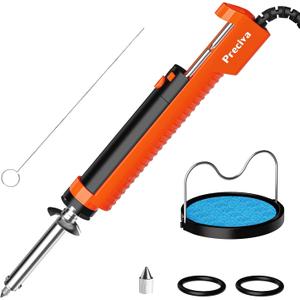 Preciva 929D-V Electric Desoldering Iron Solder Sucker, Portable Desoldering Gun,110V Desoldering Pumps with Desoldering Nozzles 1.0mm 1.2mm for Through-Hole Desoldering