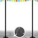 Queension 10FT Ground Base String Light Poles for Outdoor String Lights for Garden, Backyard, Patio Lighting Stand for Parties, Bistro & Weddings, 2 Pack