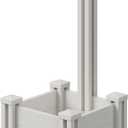 4.5ft H (1 Post w/Planter) No Dig Zippity Majestic Mailbox Post with Planter Box, White Vinyl Post for Mailboxes for Outside, Decorative Post w/Flower Box, Architectural Post for Mailboxes, ZP19027