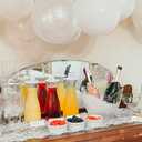 2 x Beverage Tubs for Parties Plastic Ice Bucket for Cocktail Bar Clear Acrylic Wine Bucket with Scoops Drink Bucket Cooler for Chiller Bin for Champagne or Beer (4 L) (2 packs of 4) (EXP 12/31/36)