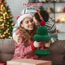 Christmas Candle Warmer Lamp with Timer, Dimmable Wax Warmer Lamp, Flocking Candle Melter Lamp for Jar Candles, Christmas Birthday Gifts for Mom Women (Green)