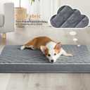 WNPETHOME Orthopedic Giant Dog Beds Large Sized Dog, Waterproof Extra Large Dogs Bed with Removable Washable Cover, Multi-Needle Quilting Dogs Crate Bed (Grey, 61"L x 43"W x 4"Th)