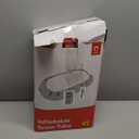 QPAU 2-Person Inflatable Snow Tube with Dual Backrests & Tow Rope, Heavy Duty Canvas-Covered Blow Up Snow Sled with Handles, Fast Inflation Air Valves, Premium Snow Tubes for Kids & Adults (Blue)