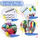 Nuanchu 280 Pcs Winter Mini Acrylic Paint Set Black and White Acrylic Paint Strip Bulk 20 Flat Brushes 20 Pointed Brushes for Party Neutral Basic Color Christmas Snowflake Snowman Painting Kit